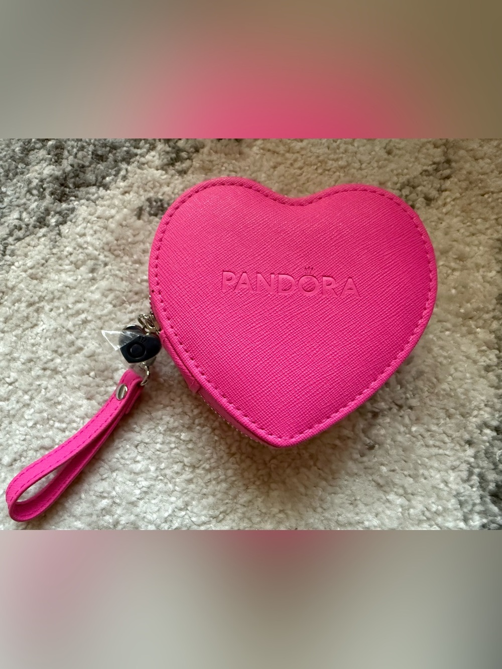 Pandora Heart-Shaped Pink Jewelry Case